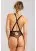 Black lace high-waist panties with adjustable suspenders