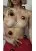 Ivory lace woman lingerie set: underwire bra and thong panties